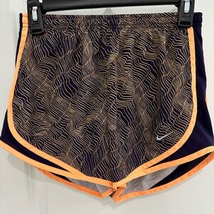 Nike Women's Purple and Orange Running Shorts small